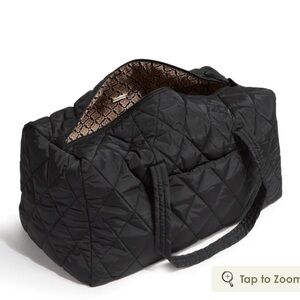 Vera Bradley Black Quilted Travel Bag